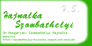 hajnalka szombathelyi business card